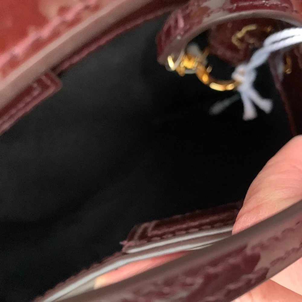 Madewell Mini Bucket Bag Burgundy Patent - Picture 7 of 8